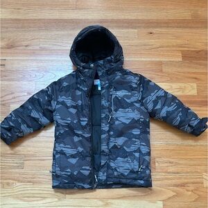 Columbia XXS kids winter jacket grey and black